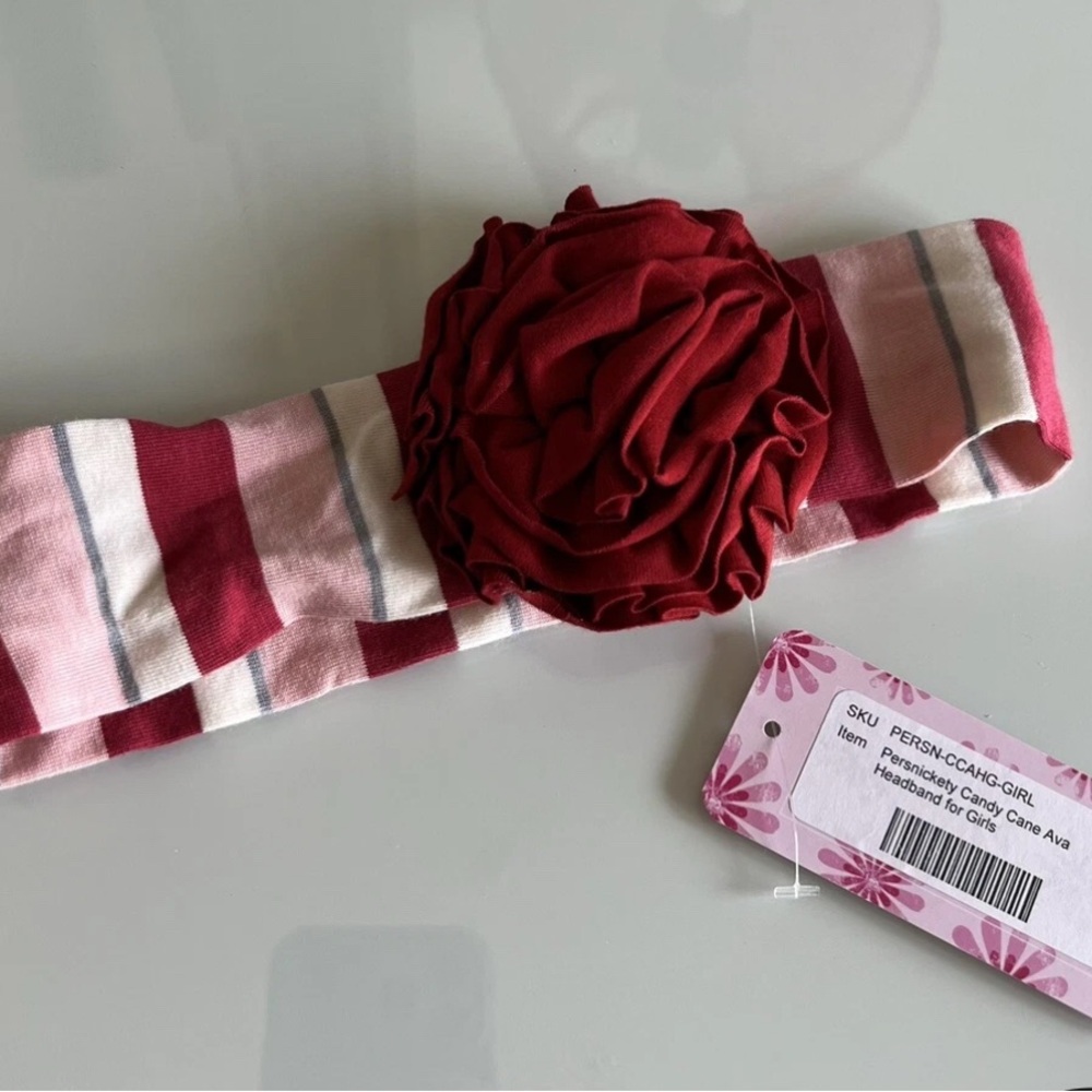 New NWT PERSNICKETY Girl Headband holiday Candy Cane Ava